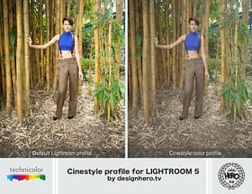 Cinestyle, lightroom by designhero.tv